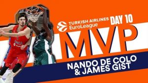 Euroleague – MVP J10 : Pas un mais deux MVP cette semaine !