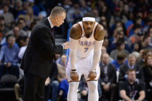 NBA – Billy Donovan explique pourquoi il a laissé Carmelo Anthony sur le banc lors du match 5