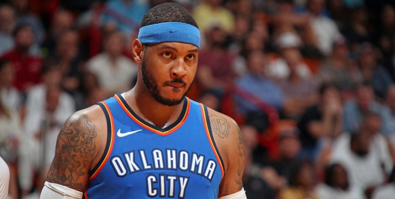 Carmelo Anthony sous le maillot du Thunder.