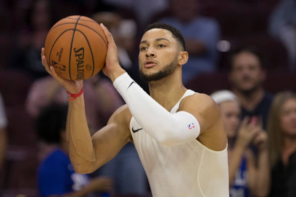 Ben Simmons s'entraîne au tir