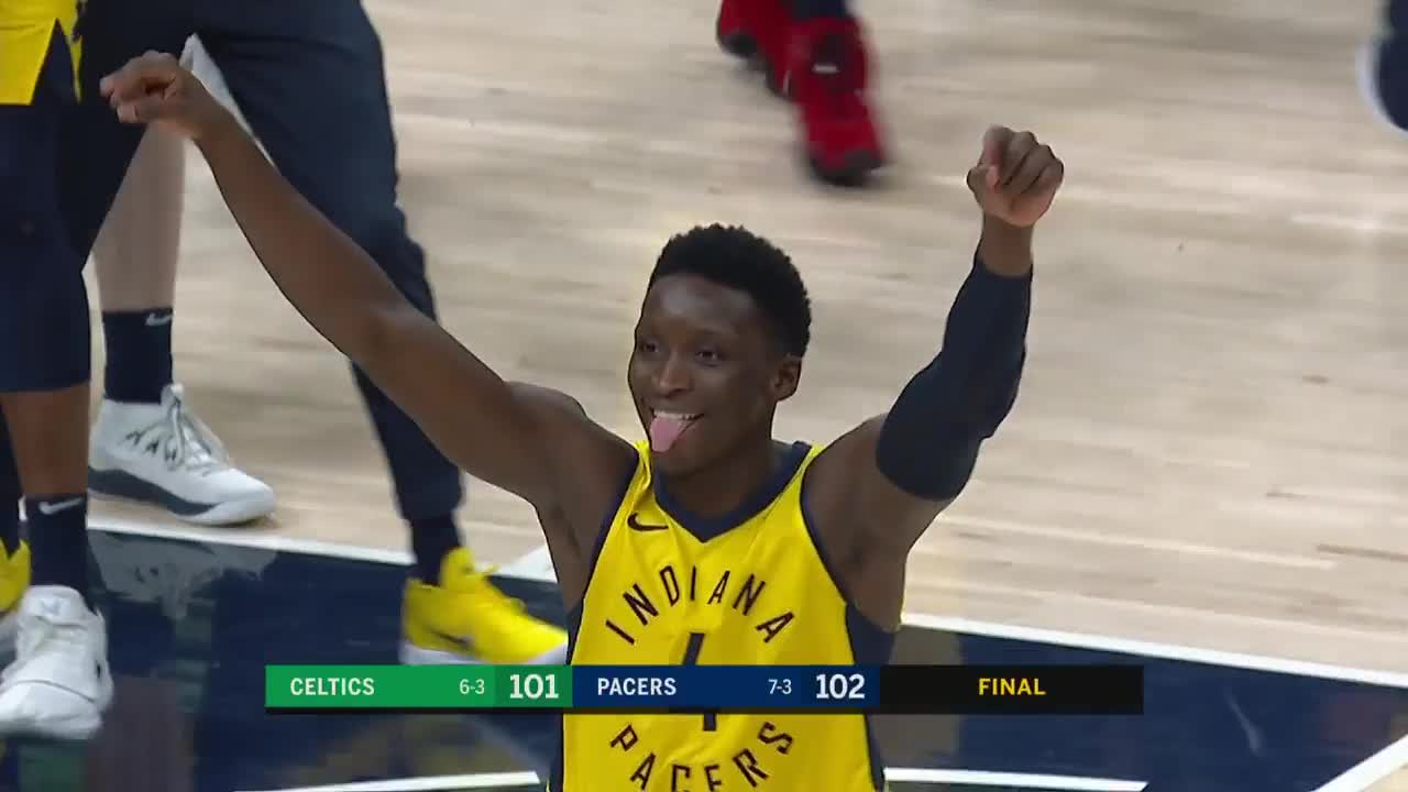 Victor Oladipo pour le game winner face aux Celtics