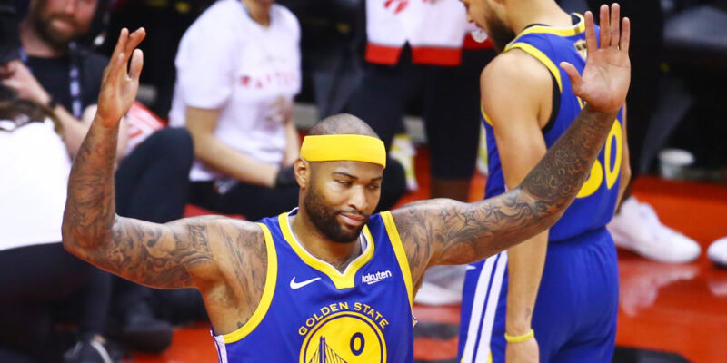 DeMarcus Cousins lors du Game 5 des Finales 2019 à Toronto