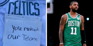 NBA – Un fan dézingue Kyrie Irving… avant de brûler son maillot