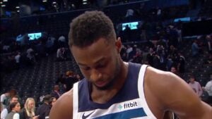 NBA – Andrew Wiggins se rate complètement pour son premier match