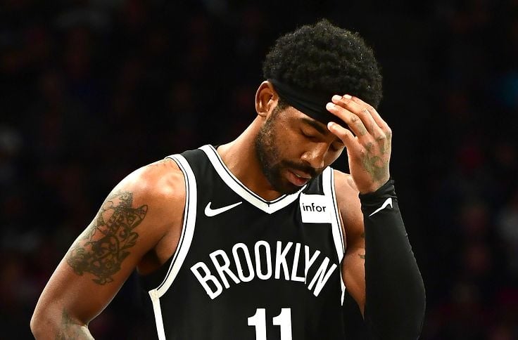 Kyrie Irving des Brooklyn Nets visiblement déçu