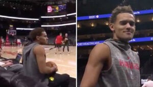 NBA – Le tir ultra insolent de Trae Young depuis le banc, et en musique