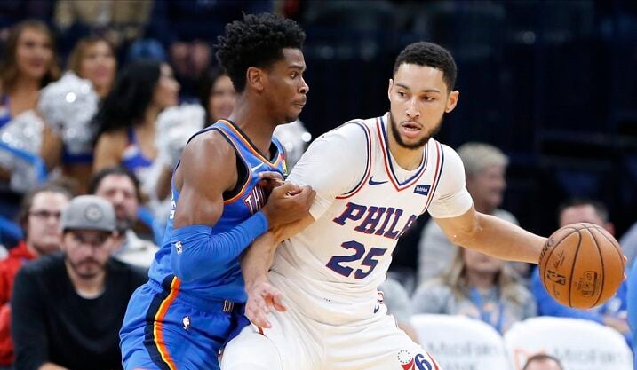 Ben Simmons au duel avec Gilgeous-Alexander