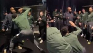 NBA – Teddy Riner s’invite à la routine d’avant-match des Bucks !