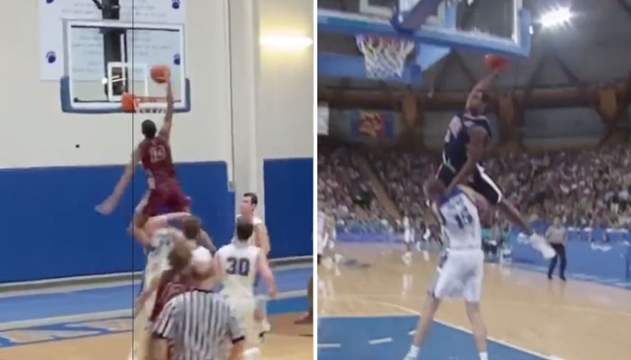 Un gamin imite le dunk de Vince Carter sur Fred Weis en plein match