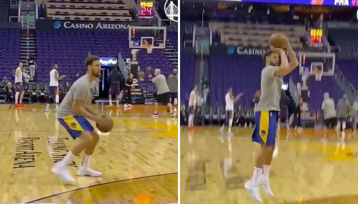 Klay Thompson enchaîne les missiles à l'entraînement des Warriors