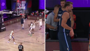 NBA – Quand Luka Doncic place un gros dunk… et se fait mal derrière