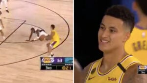 NBA – Kyle Kuzma arrache les chevilles de son adversaire… et lâche un horrible air ball !