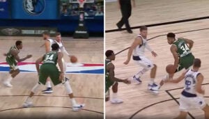 NBA – En plein money time, Luka Doncic sort une passe insolente devant Giannis !