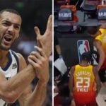 NBA – Agacé, Rudy Gobert se lâche en plein temps mort !