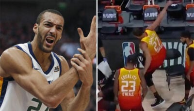 NBA – Agacé, Rudy Gobert se lâche en plein temps mort !