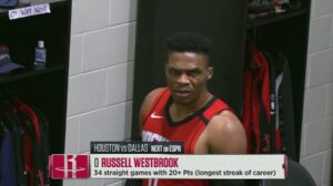 NBA – La drôle de séquence de Russell Westbrook dans le vestiaire des Rockets