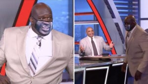 NBA – Shaq se pointe avec un masque WTF… et trolle Charles Barkley