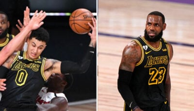 NBA – La réaction épique de LeBron au gros raté de Kyle Kuzma