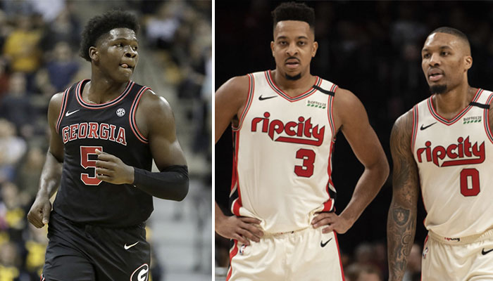 Le cookie des Minnesota Timberwolves, Anthony Edwards, 1st pick de la Draft NBA 2020, ainsi que les deux arrières des Portland Trail Blazers, C.J. McCollum et Damian Lillard