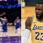 NBA – De retour aux affaires, LeBron fracasse le cercle devant Paul George !