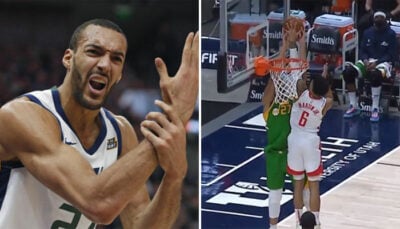 NBA – Rudy Gobert se fait salement contrer au cercle !