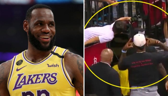 La géniale séquence entre LeBron et un jeune fan, fou de joie ! NBA