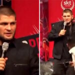 UFC – Un homme a-t-il tenté de frapper Khabib en plein discours ? (vidéo)