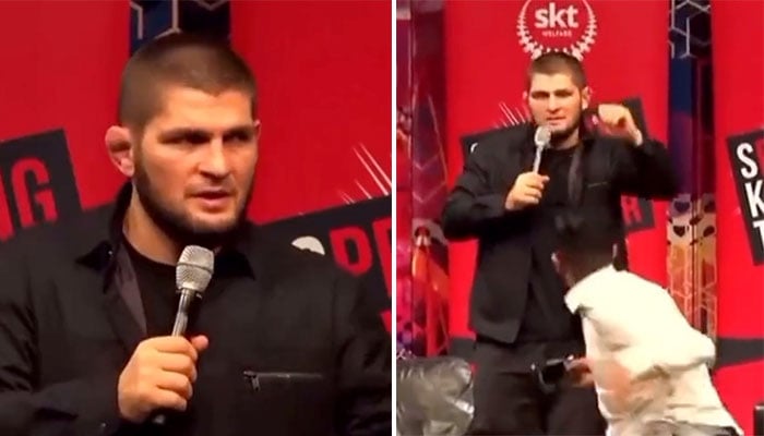 Un fan a-t-il essayé de frapper Khabib Nurmagomedov ?