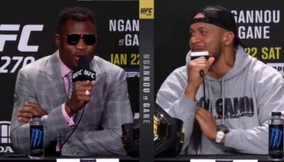 UFC 270 – Francis Ngannou chauffe Ciryl Gane en tête-à-tête et tente de l’humilier !