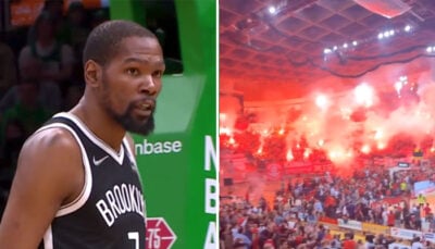 NBA – Pris en plein chaos à Olympiacos/Monaco, le tweet viral de KD !