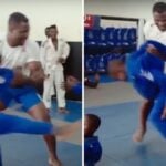 UFC – La vidéo virale de Francis Ngannou, 120 kg, qui martyrise des gamins à la salle !