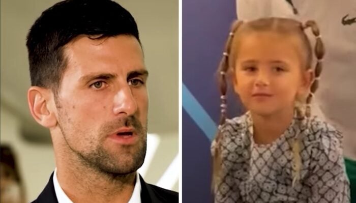 Novak Djokovic et sa fille Tara