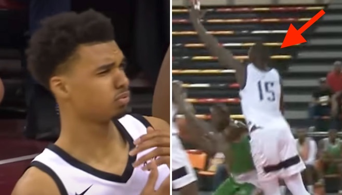 Les top-prospects NBA Victor Wembanyama (gauche) et Khaman Maluach (droite)