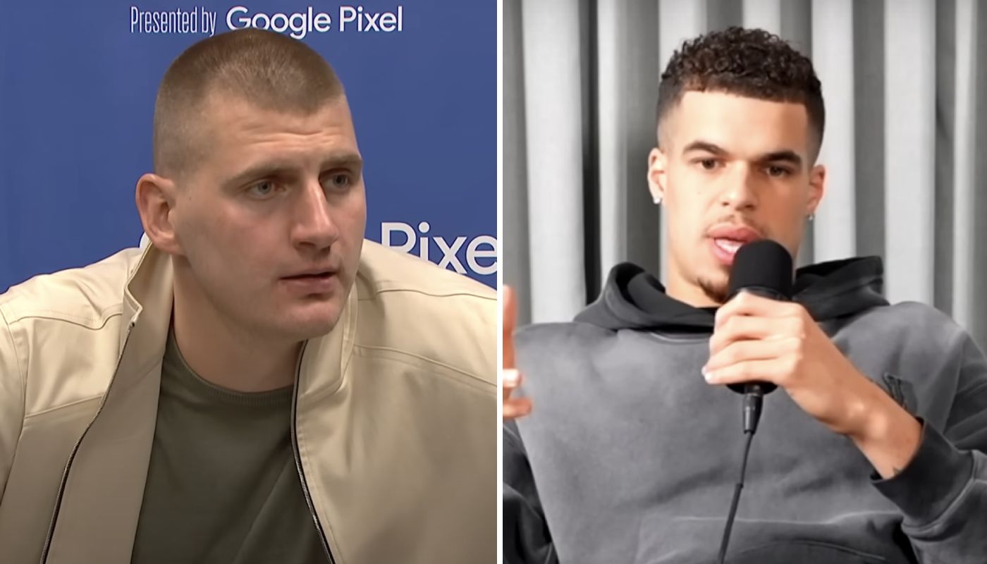 Nikola Jokic et son coéquipier des Nuggets Michael Porter Jr.