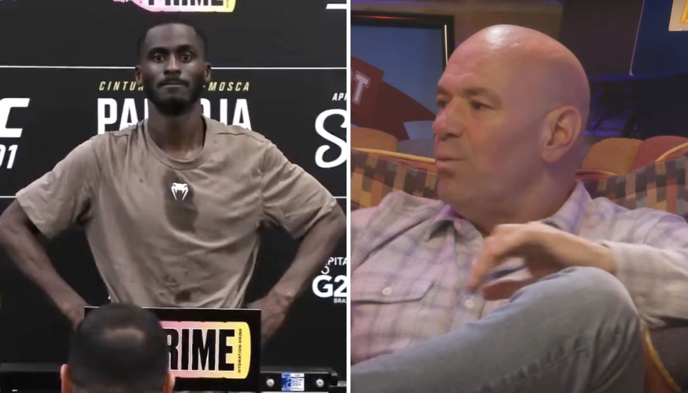 Dana White et le combattant français de l'UFC William Gomis