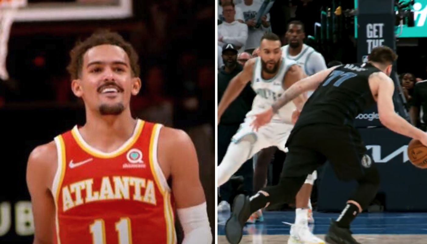 Trae Young, Luka Doncic et Rudy Gobert