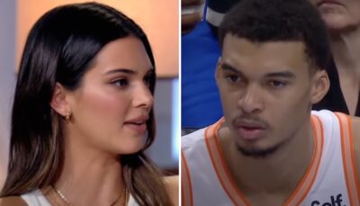 NBA – Immense devant Kendall Jenner, les images virales de Wembanyama (2m24) : « On dirait…