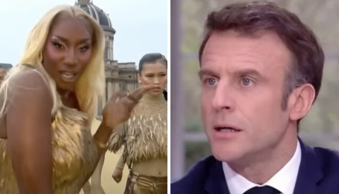 Aya Nakamura et Emmanuel Macron