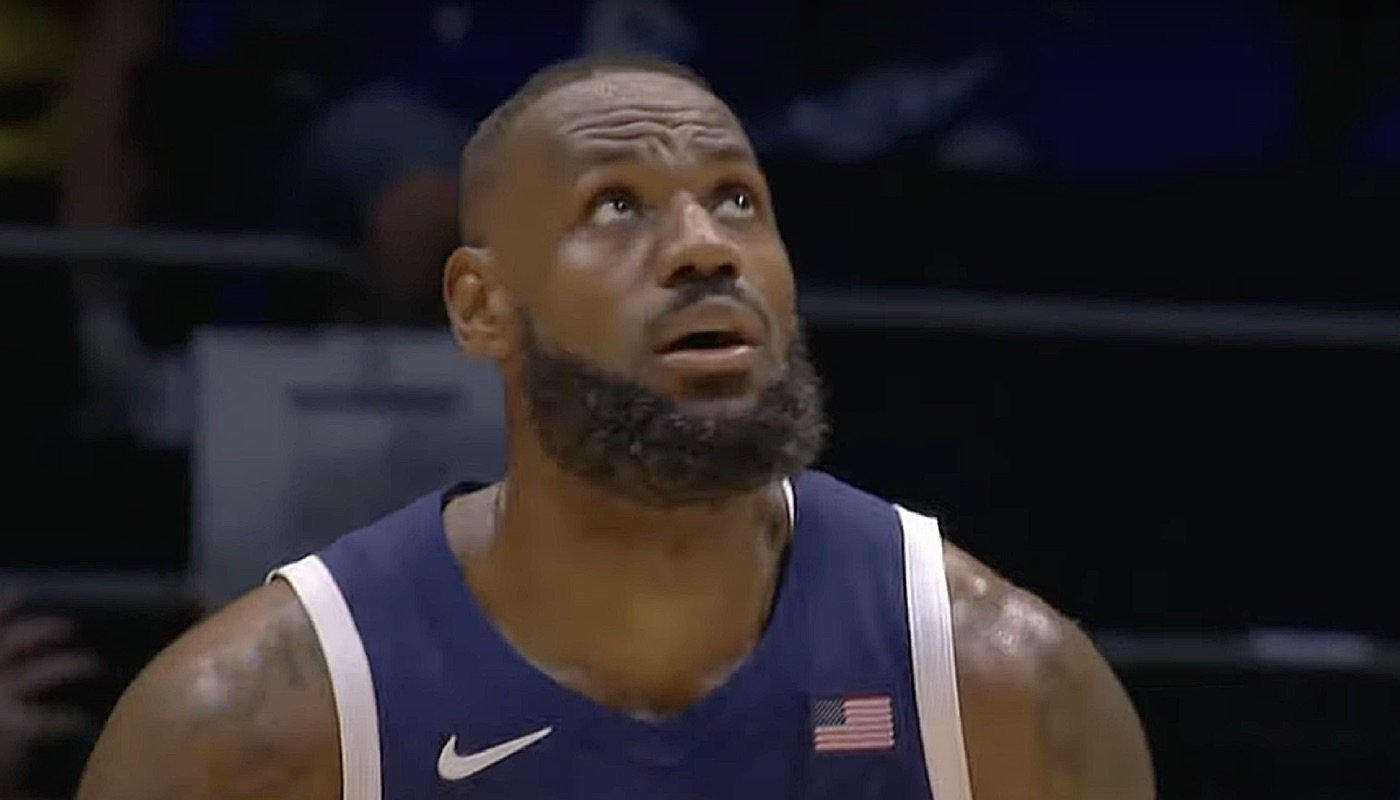 NBA superstar LeBron James, pictured here in Team USA colors