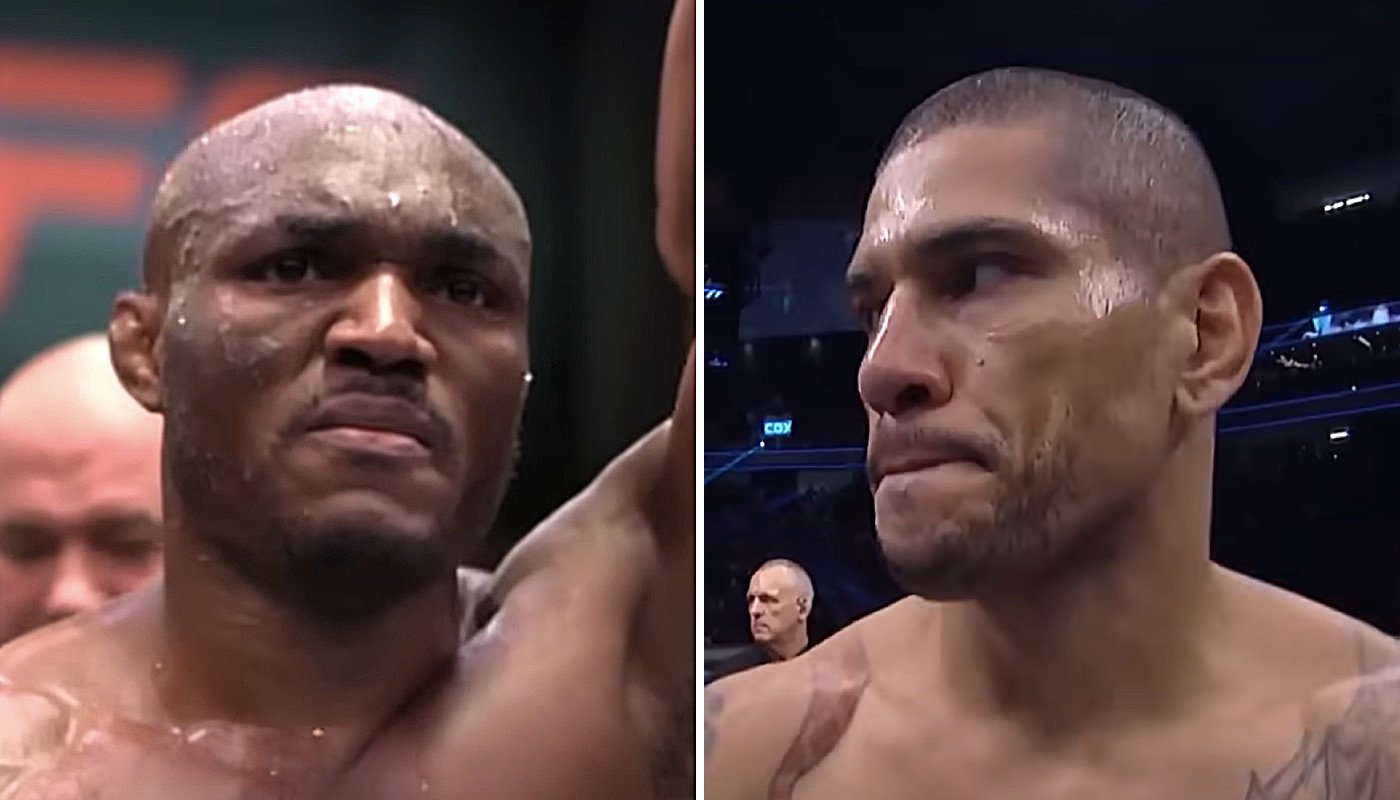 Les stars de l'UFC Kamaru Usman (gauche) et Alex Pereira (droite)