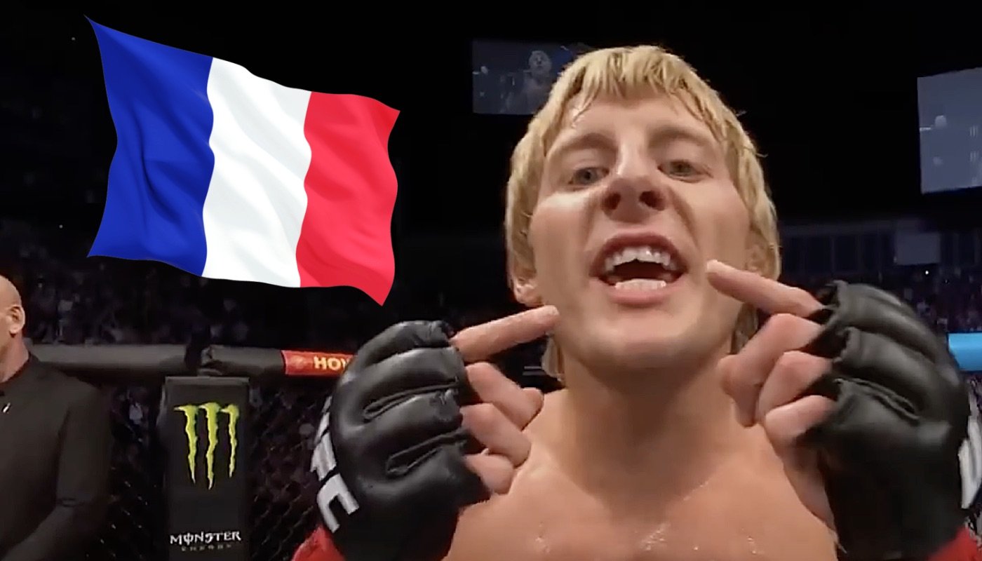 Le combattant UFC Paddy Pimblett, ici accompagné du drapeau de la France