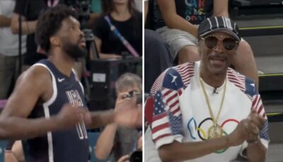 JO – Devant Snoop Dogg, le geste ultra-vulgaire de Joel Embiid aux fans français !