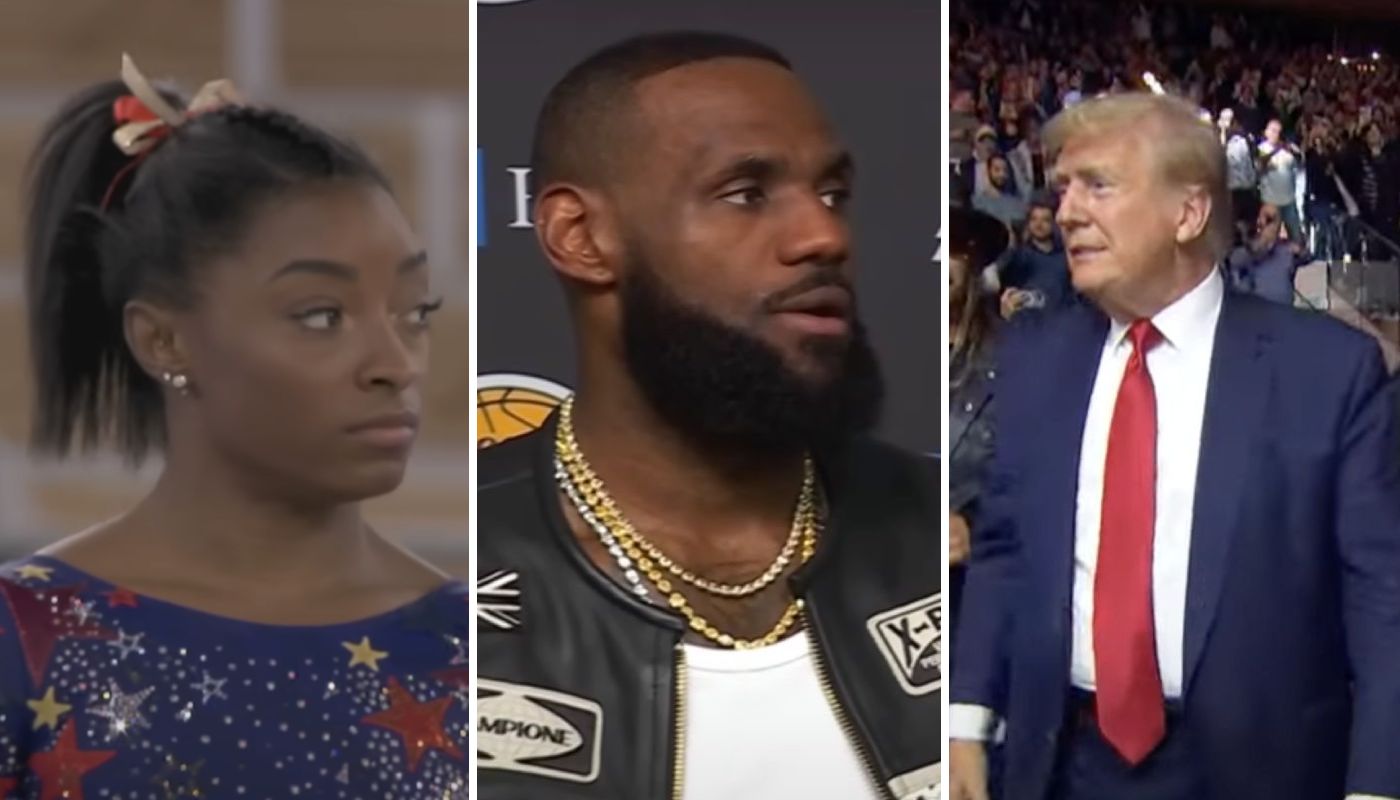 JO Simone Biles, LeBron James et Donald Trump