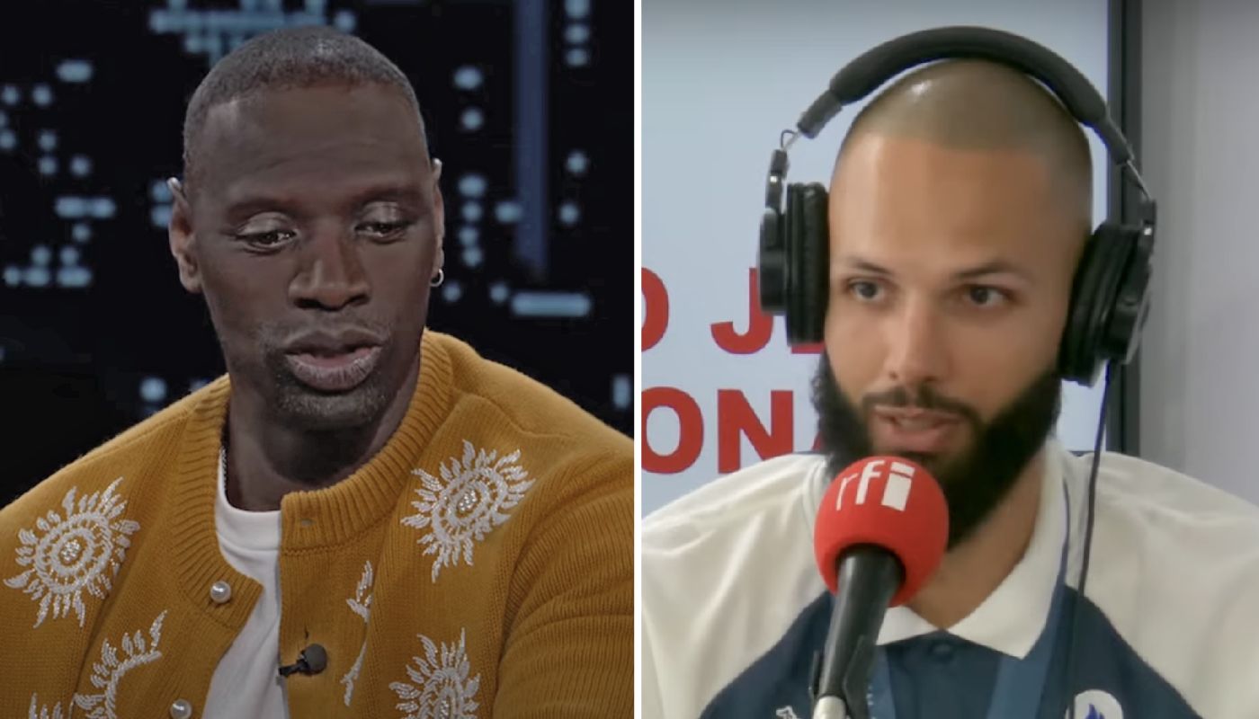 Omar Sy, fan de basket, et Evan Fournier