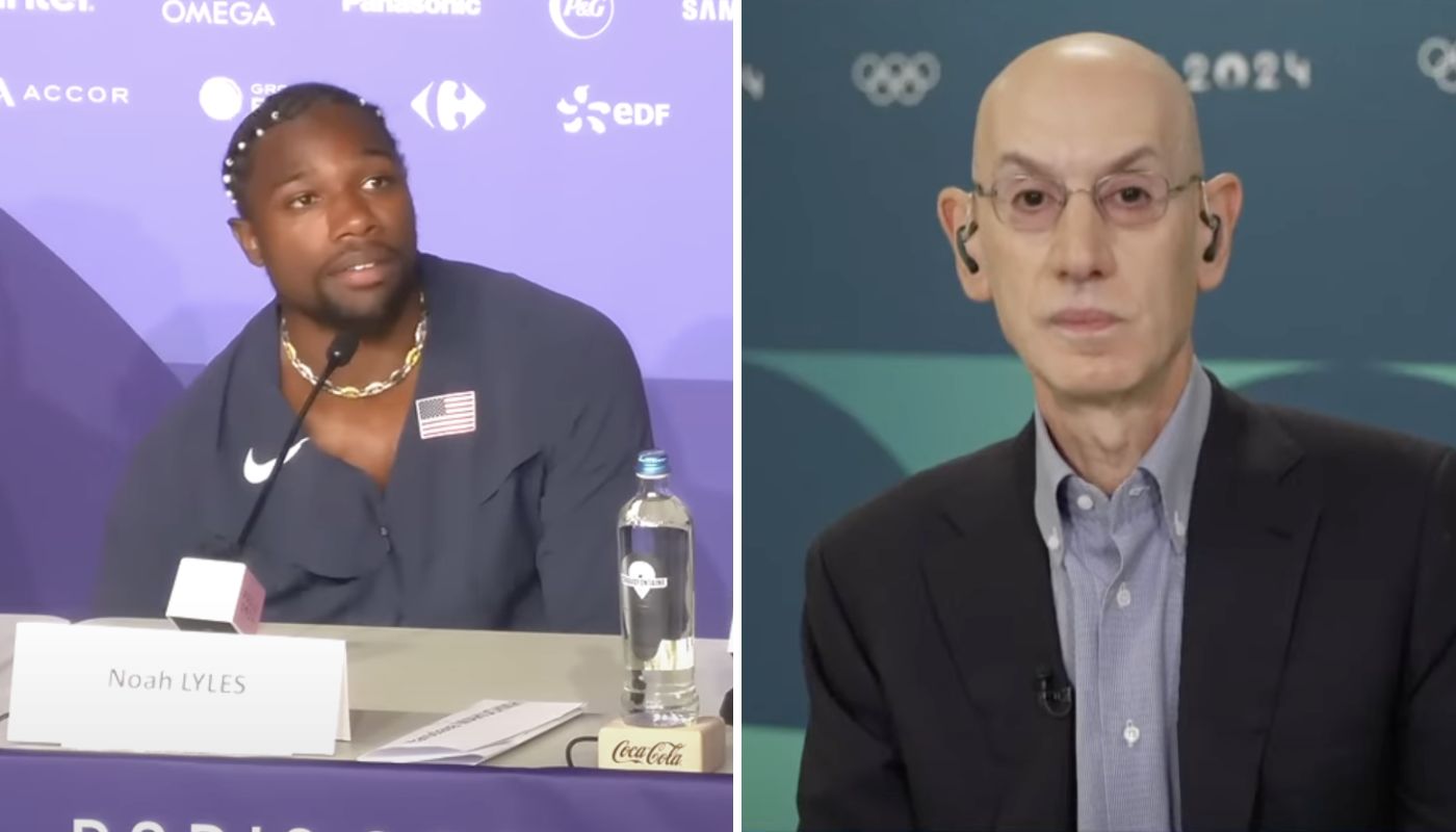 Adam Silver et Noah Lyles, champion du 100m à Paris