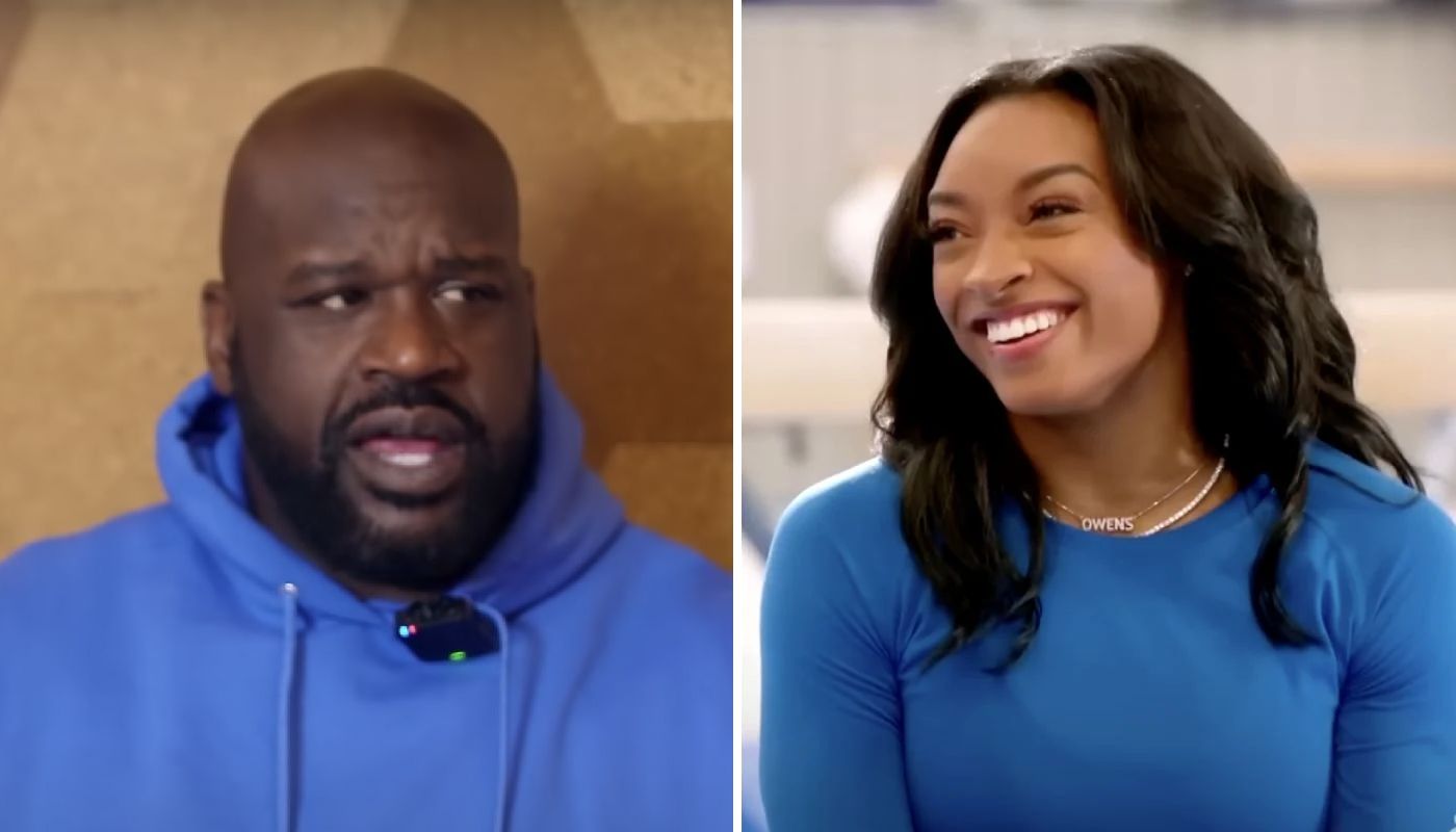 Shaquille O'Neal, légende NBA, et Simone Biles, championne olympique