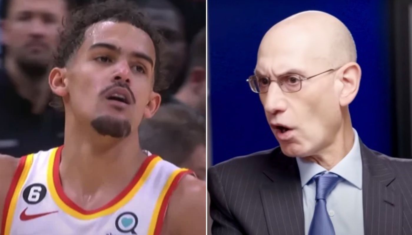 NBA Trae Young et Adam Silver