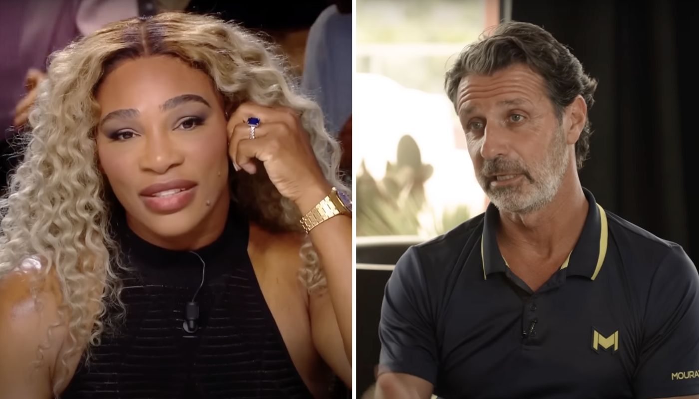 Serena Williams avec son ancien entraineur français Patrick Mouratoglou