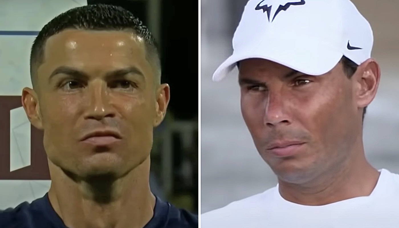 Le footballeur star Cristiano Ronaldo (gauche) et la légende du tennis Rafael Nadal (droite)