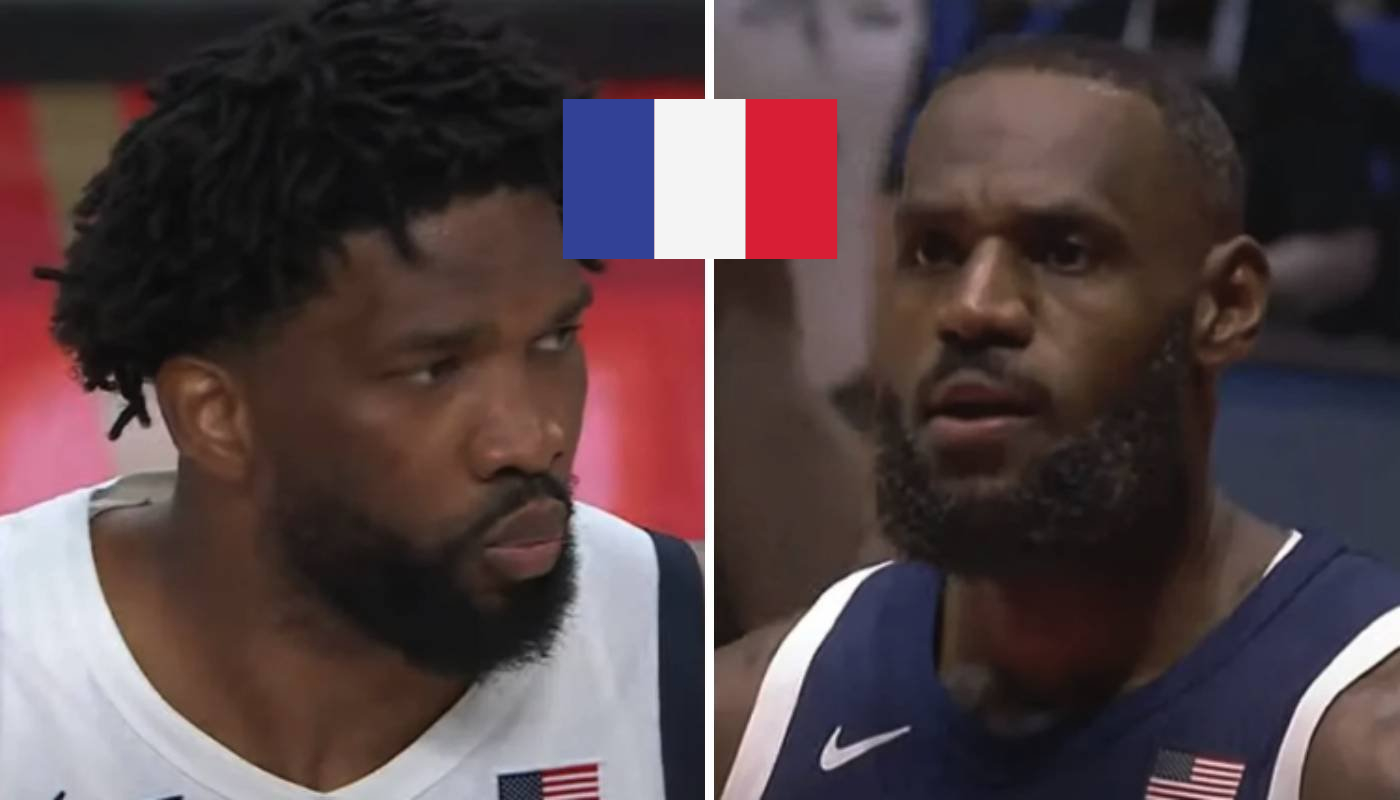 Joel Embiid et LeBron James avec Team USA